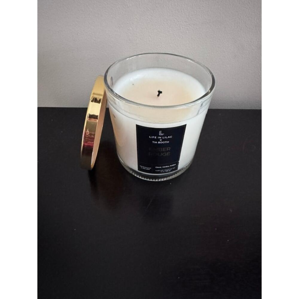Life in Lilac x Tia Booth Ember Rouge 12oz Jar Candle - Picture 2 of 4